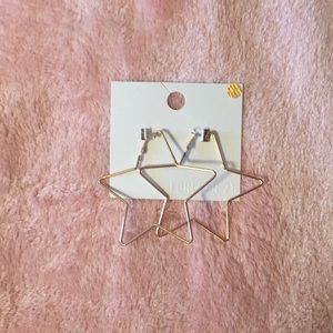 NWT star earrings, never worn